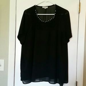 Plus size C.o.C. black top sz 3x